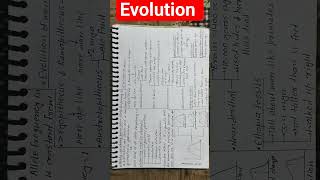 Evolution short notesmind map shorts viral shortvideo [upl. by Enomas]