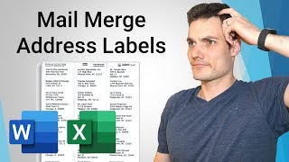 How to Mail Merge Address Labels  Office 365 [upl. by Dave]