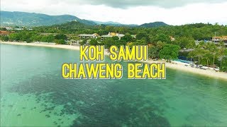 Koh Samui Thailand by DRONE  Beautiful view over Chaweng beach [upl. by Ykcul]