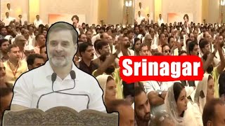 Rahul Gandhis Great Speech at Congress Workers Meeting at Srinagar Jammu and Kashmir  INC LIVE [upl. by Scholem]