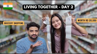 Day 2  Grocery shopping worth Rs 20000😮  Living Together bangalore tibetanvlogger hindivlog [upl. by Walker]