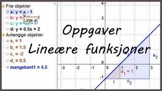 Oppgaver lineære funksjoner [upl. by Antonie]