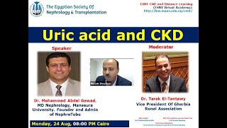 Uric acid and chronic kidney disease Dr Mohammed Abdel Gawad 24 Aug 2020 [upl. by Marou]