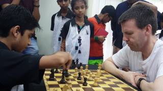 Jacob Aagaard playing blitz in Mumbai [upl. by Ardnuaet184]