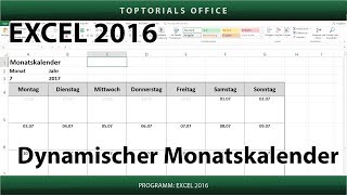 Dynamischen Monatskalender erstellen  Download Excel [upl. by Enowtna]