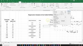 Regression of an Eadie Hofstee plot [upl. by Ellesor]