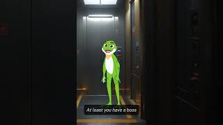 Captain Froggys Elevator Buddy 😂😂 funnyshorts comedy funnyanimals animation funnyclips [upl. by Isoj]