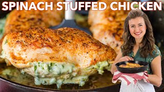 Cheesy Spinach Stuffed Chicken Breasts [upl. by Margetts]