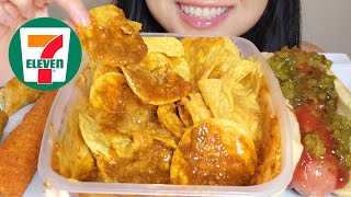 711 HOT FOODS ASMR  NACHOS  BIG BITE HOTDOG  NACHOS  CHICKEN ROLLER  TAQUITO NO TALKING [upl. by Analise]