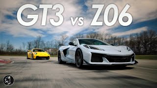 2023 Corvette Z06 vs Porsche GT3  Pushed to the Limits [upl. by Hurst]