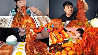 MUKBANGERS EATING TOO MUCH EXTREME SPICY KIMCHI🌶️🔥🥵🙀 [upl. by Eillat783]