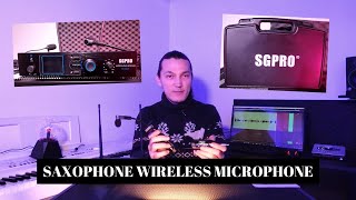 The best wireless low cost microphone for sax and brass instruments SGPRO D333 amp TR15 REVIEW [upl. by Naivaj]