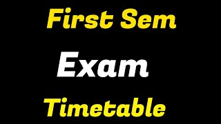 First Sem Exam Timetable വന്നു calicutuniversity firstsemester examtimetable [upl. by Pancho246]