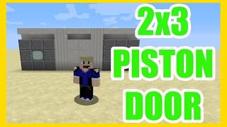 Simple Minecraft Flush Piston Door 2x3 EASY  LEARN REDSTONE [upl. by Eibmab]