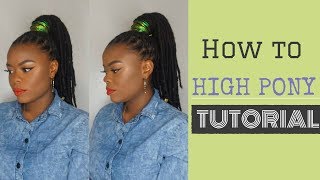 HIGH LOC PONYTAIL HAIRSTYLE TUTORIAL [upl. by Lewie]