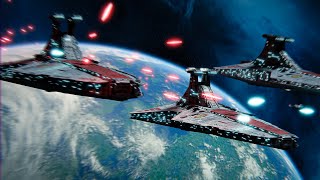 Venator Star Destroyer Taskforce Arrive at Kashyyyk  Star Wars Blender Animation [upl. by Assillim]