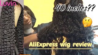 AliExpress Wig review  40inch Deep wave 💇🏽‍♀️ [upl. by Zemaj46]