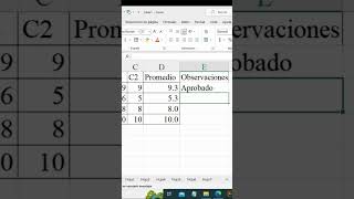 Función SI en Excel ¿Aprobado o Reprobado excel [upl. by Ilise990]