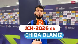 Jaloliddin Masharipov quotJCH2026 ga chiqa olamizquot [upl. by Akenot]