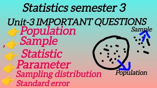 what is a population and sampleIMPORTANT QUESTIONS Degree Statistics SEMESTER 3 degree2ndyear [upl. by Favata]