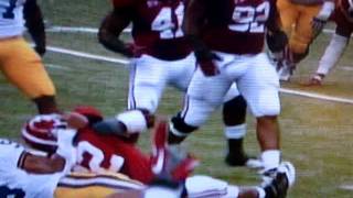 NASTY INJURY CJ Mosley Alabama during BCS National Championship 1912 [upl. by Ttsepmet]