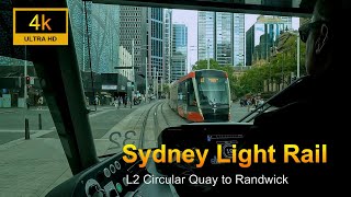 Sydney Light Rail  L2 Circular Quay to Randwick [upl. by Shuler934]