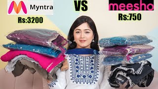 Meesho VS Myntra 🧐 Same Product Different PriceSame Quality Rs3200 Vs Rs750 myntra meesho [upl. by Nevag262]