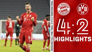 Insane comeback with 3 Lewandowski goals Highlights FC Bayern vs Borussia Dortmund 42 [upl. by Artied]