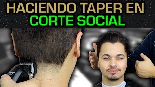 ES COMO HACER TAPER EN CORTE SOCIAL  CORTE DE PELO PASO A PASO [upl. by Lenoel562]