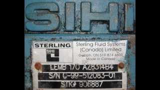 SIHI model LEMB 170 single stage liquid ring vacuum pump [upl. by Edgell]