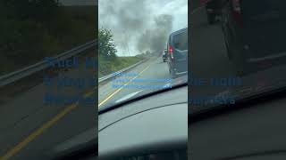 Vehicle on fire off I264 No fire trucks or police [upl. by Dorita]