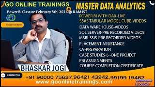 Power BI Demo Part3 February 3rd 2024 Go Online Trainings Best Software Training Institute in HYD [upl. by Id]