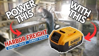 DEWALT BATTERIES ON HARBOR FREIGHT TOOLS  Will They Work [upl. by Annail]