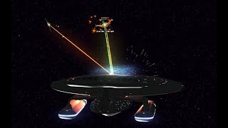 Star Trek Bridge Commander Nebula class vs Klingon KVorts [upl. by Eima]