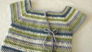 How to crochet a girls crossover cardigan  sweater [upl. by Ardeen]