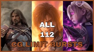 All 112 Characters CG Limit Bursts  Final Fantasy Brave Exvius [upl. by Evannia]