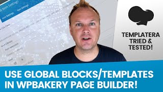 HOW TO Adopt GLOBAL Blocks  Templates  Layouts in WPBakery Page Builder  using Templatera [upl. by Lehsreh]