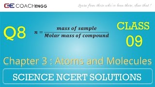 Atoms and Molecules Question 8 Chapter 3 Class 9 NCERT Solutions Exercise [upl. by Tol]