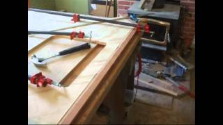 Cabinet Construction Clamping and gluing a vanity countertop [upl. by Ajad]