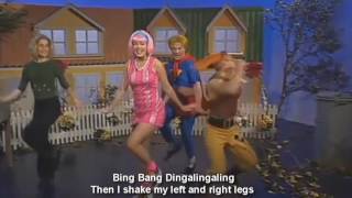 LazyTown  Bing Bang Dingalingaling Live 1999 With English subtitles [upl. by Ybba]