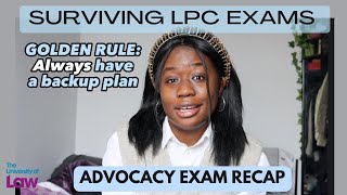 SURVING LPC EXAMS  Advocacy Exam  University of Law [upl. by Ynnal]