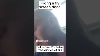 Fly screen replacement Step By Step Watch me flyscreen homemaintence homerepair handyman [upl. by Enerahs]