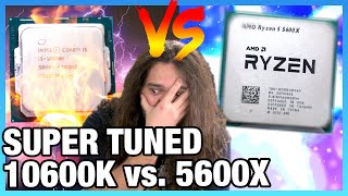 Heavily Tuned AMD R5 5600X vs i510600K Memory amp CPU Overclocking Showdown [upl. by Ert]