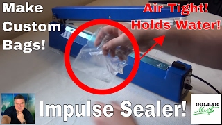 Impulse Sealer Demo  How To Make Custom Sized Plastic Bags For Professional Presentation FBA Ebay [upl. by Chloette999]