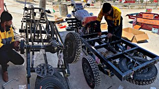 Assembling China BRG loader in AfghanistanAfghan factory manufacturing low weight transfer loaders [upl. by Nomzaj]