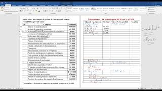 Comptabilité générale s1 séance 3  Exercices sur le CPC et le Compte [upl. by Vala]