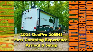 2024 GeoPro 20BHS First Camping Trip at Pontiac Lake State Recreation Area Campground Michigan [upl. by Enoryt]