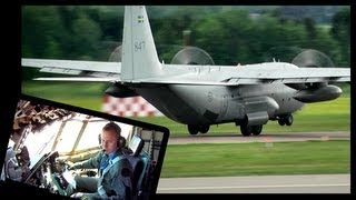 Lockheed C130 Hercules Takeoff With Cockpit View in Full HD1080p [upl. by Quar]