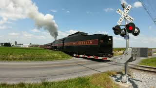 Norfolk and Western 611 amp 475 at the Strasburg Rail Road  May 21 2023 [upl. by Savory]