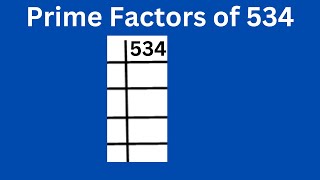 Prime factors of 534 [upl. by White]